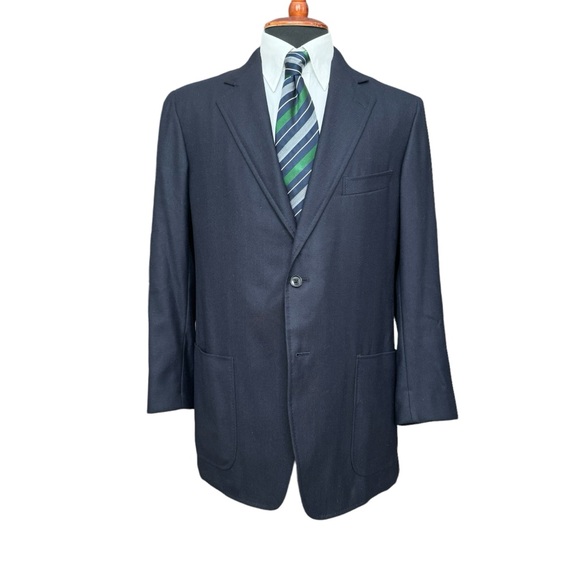 Ermenegildo Zegna Blazer Sport Coat Trofeo Blue Buttons 52R IT